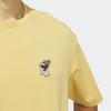 Adidas Solid Color Cartoon Embroidered Outdoor Sports Short Sleeve Drop Shoulder T-Shirt Men T-Shirts Light-Yellow IS0306