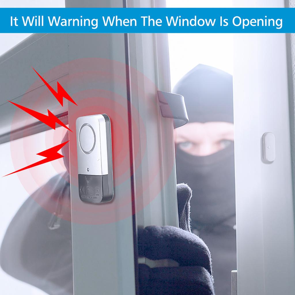 Door Window Alarm Sensor Wireless Door Sensor Anti Theft Alarm Compatible With Alarm Host for Smart Home Automation