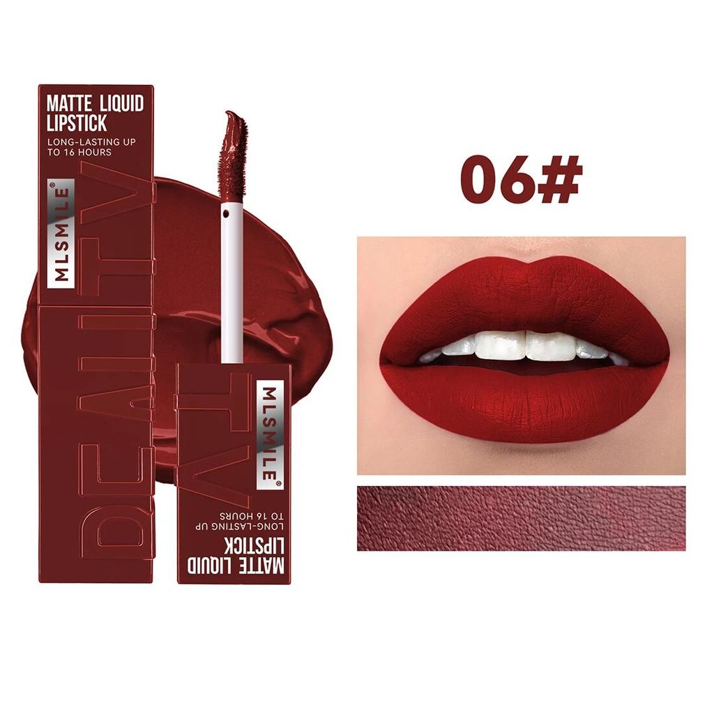 Matte Lip Glaze Non Fading Liquid Lipstick Waterproof Lip Gloss Women's Lip Makeup Lip Glaze Cosmetics