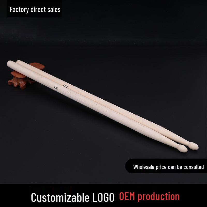 Maple Wood 5A Drumsticks for Jazz and Beginner Practice - Suitable for Electronic Drums