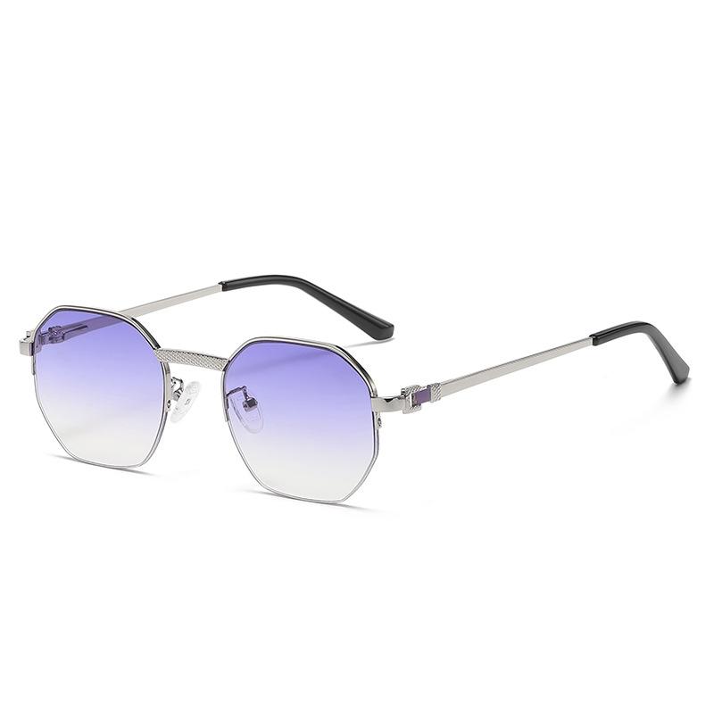 Oval Half-Frame Sunglasses, Sunglasses For Men And Women In Leisure Travel, Marine Glasses