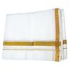 Mens Dhoti Cotton 2 Mtrs Fancy Border Dhothi/Vesti/Mundu White Colour Pack of 1 B0CTSYWKQ1