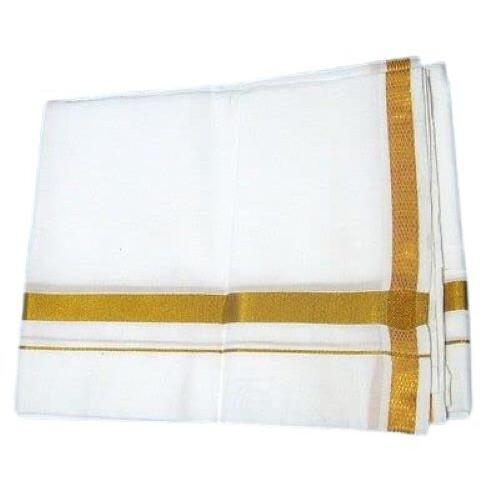 

Mens Dhoti Cotton 2 Mtrs Fancy Border Dhothi/Vesti/Mundu White Colour Pack of 1 B0CTSYWKQ1