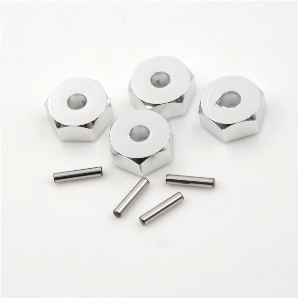 4pcs Aluminum Wheel Hex Nut With Pins Drive Hubs Upgrade Parts For Car Himoto 12MM 4P HSP 4WD RC 102042 1/10 Play Entertaining Safe Kid Friendly Fun