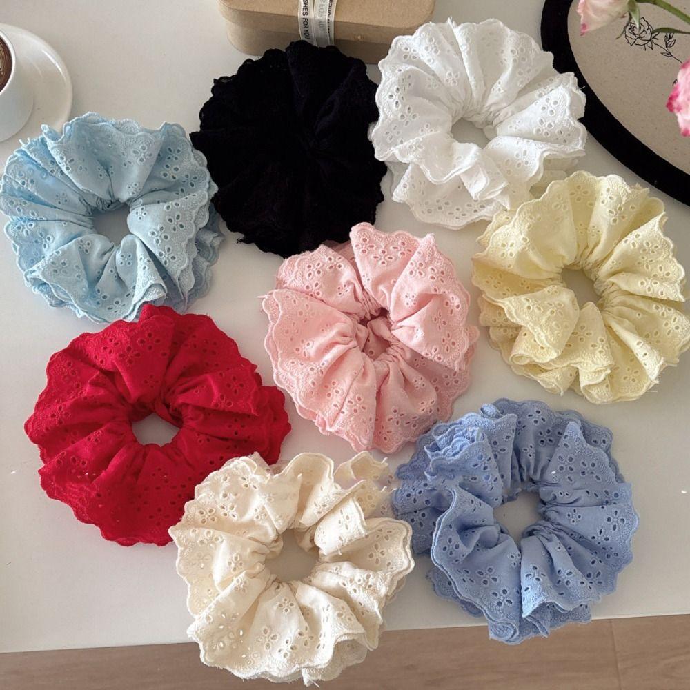 Flower Shape Elastic Hair Bands Hair Tie Exaggerated Hair Rope  Ladies