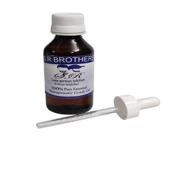 

S.R Brothers Lime persian tahitian (Citrus latifolia) Pure & Natural Therapeutic Grade Essential Oil Plastic with Dropper 10 ml