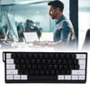 Wired Keyboard 60 Percent 61 Keys RGB Backlit Mechanical Feel Portable Computer Keyboard for Gaming Work