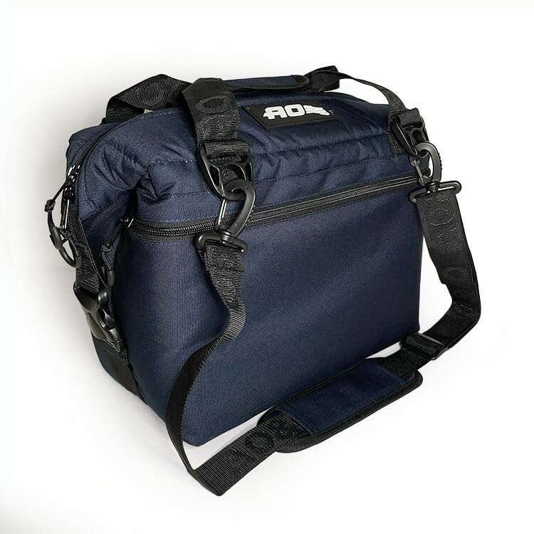 AO Coolers Cooler Bag 12 Pack Canvas Soft Cooler AO12NB Navy Blue 12 PACK CANVAS NAVY BLUE Soft Cooler Bag Outdoor [AO Coolers] [Used]