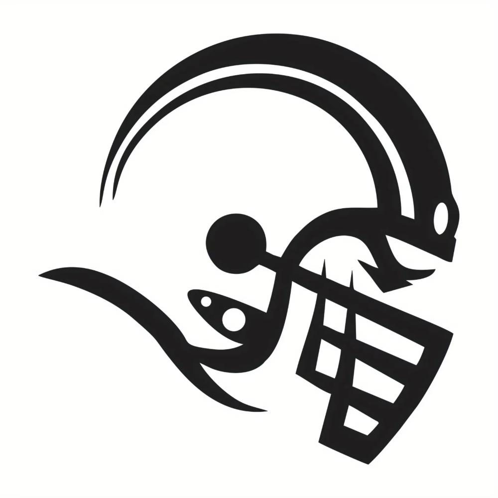 Retro American Football Helmet Metal Sign - Home & Office Decor for Aesthetic Appeal Ideal for Home, Office & Bar Decor