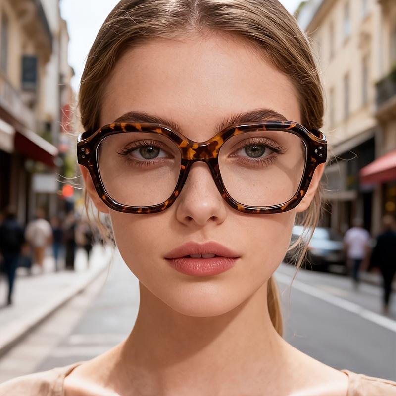 Retro Anti Blue Light Glasses Frame Women Oversized Men Trendy Fashionable Eyeglasses Classic Korean Spectacles