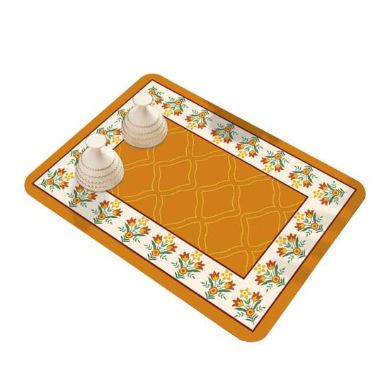 Kuchyňská protiskluzová odkapávací podložka Velká kapacita absorpce vody Oboustranně omyvatelná Květinový potisk Protiskluzová