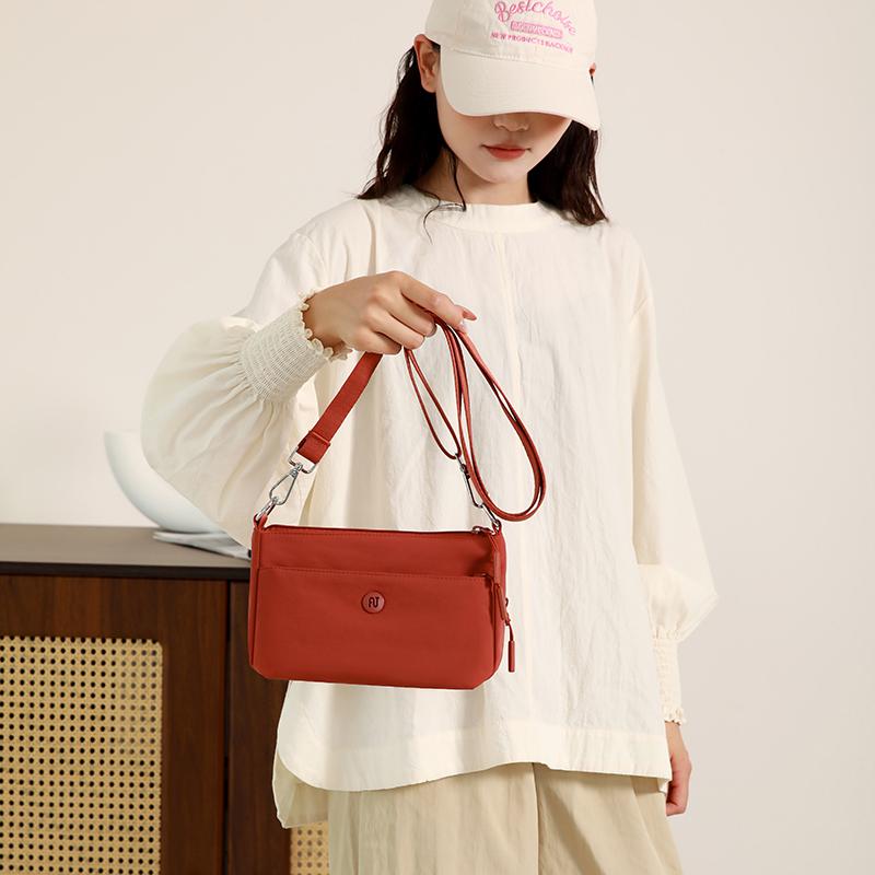 Women's Bag Solid Color Shoulder Bag Multi-Compartment Crossbody Bag