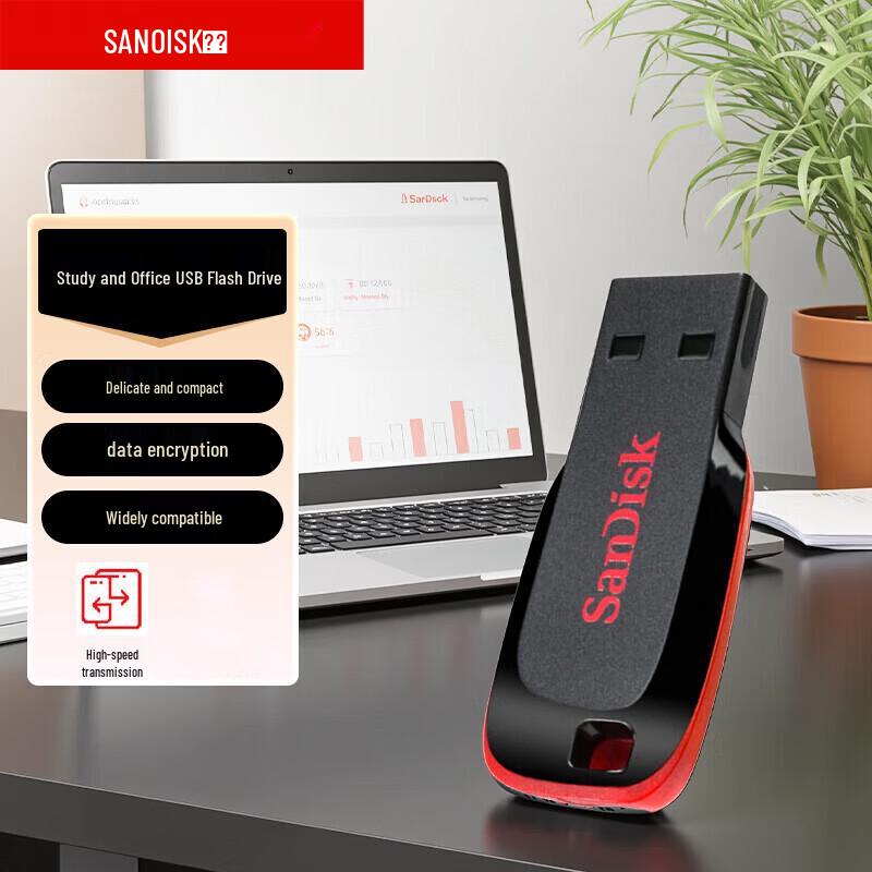 SanDisk Cruzer Blade CZ50 USB2.0 Secure Flash Drive