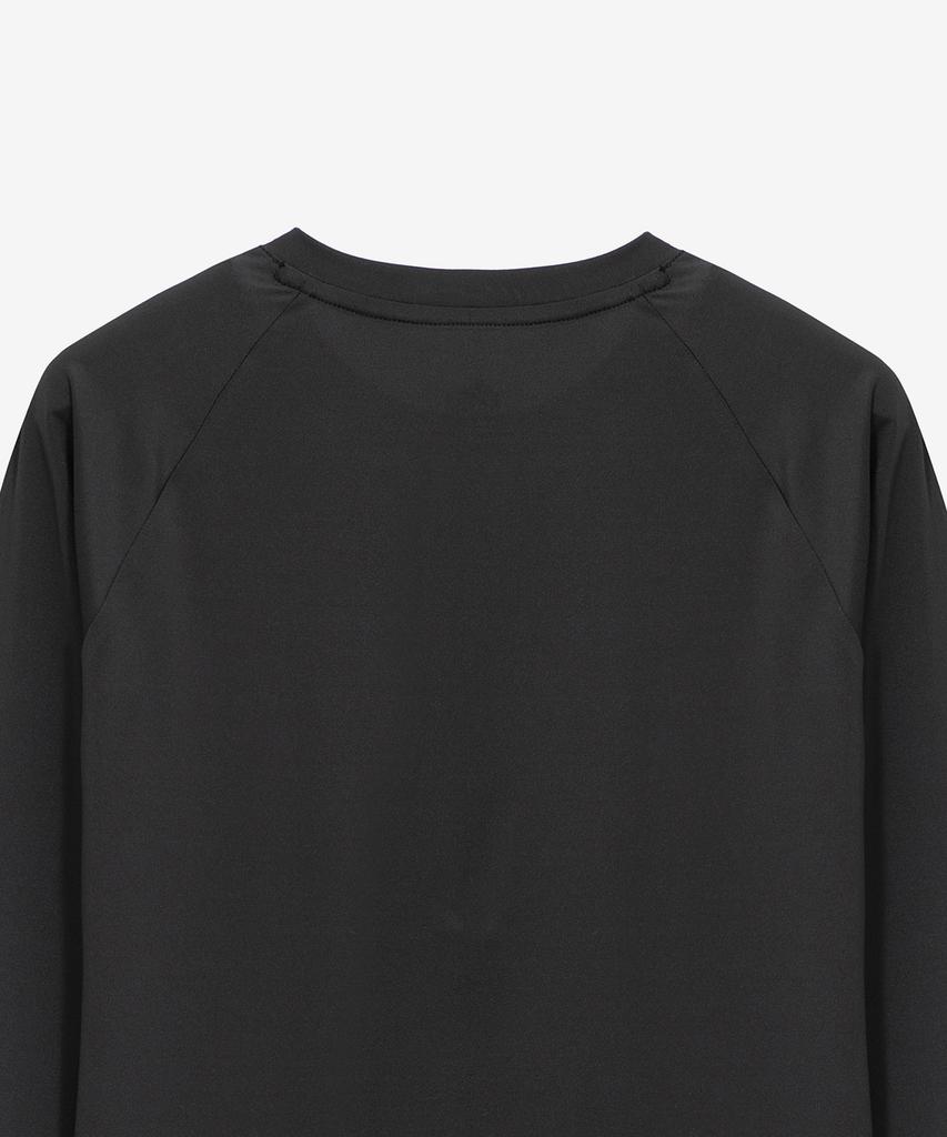 BASIC HOUSE Women'S Cool Functional Air Dry Raglan Long Sleeve Tee Black Lzts3210