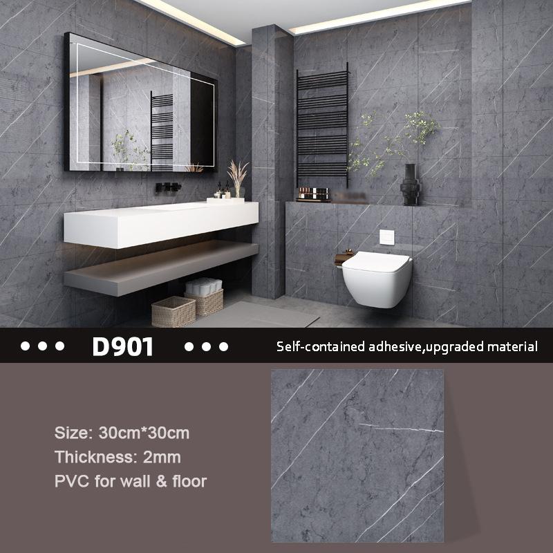 6/10/20Pcs Pvc Imitation Marble Floor Decals Self-Adhesive Wall Decals Water-Repellent Bathroom Living Room Moden Decor Decals