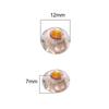 1pc [12x7mm] Water Ripple Wheel Beads Transparent Glass Wheel Beads Irregular Flat Round Beads DIY Accessories