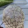 Luxury Monogram Rhinestone Baseball Cap with Sun Protection for Men & Women – Stylish Duckbill Design