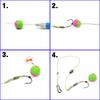 24Pcs/Box Floating Carp Bait Pop Up Boilie Fishing Bait with European Carp Fishing Ball Bait Wire Set Hooks Carp Fishing Tackles
