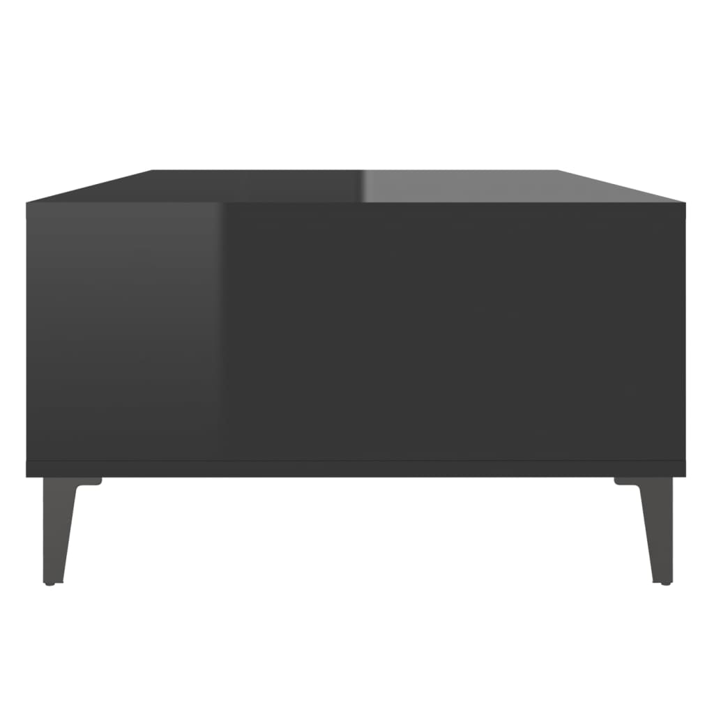  Coffee Table, Black, High Gloss, 103.5x60x35 Cm