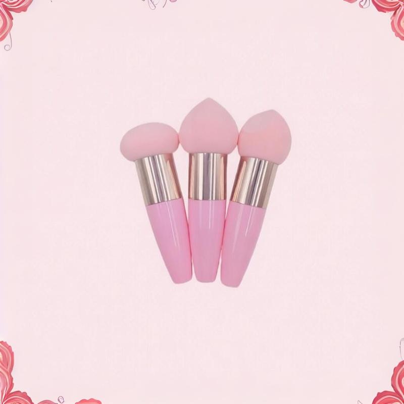 3PCS Mushroom Head Makeup Brushes High Density Soft Foundation Sponge Powder Puff for Even Foundation Application
