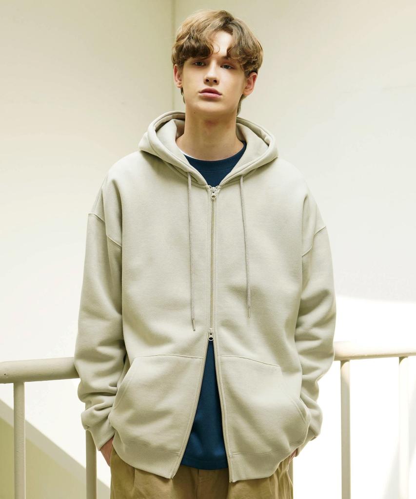 Fp142 Two-Way Essential Zip-Up Hoodie 8 Types Light Gray Sjhd1280