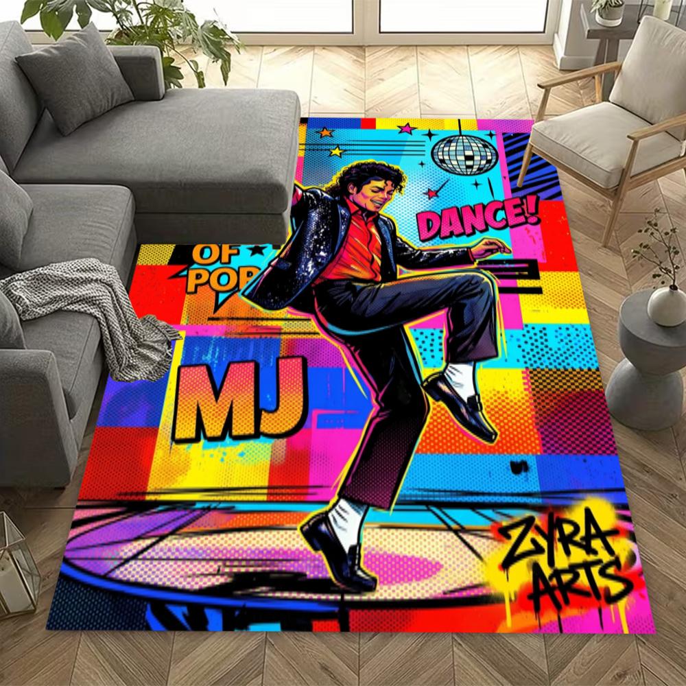 Michael Jackson Pop Art Dance Carpet Design For Balcony Outdoor Playrooms Dining Room Antislip Carpet Decorate Offices Spiritual Gift