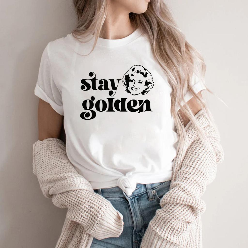 Stay Golden Betty White Summer T-shirt Stay Golden Golden Girls Shirt 80's TV Sitcom  Rose Blanche Dorothy Sophia Golden Years