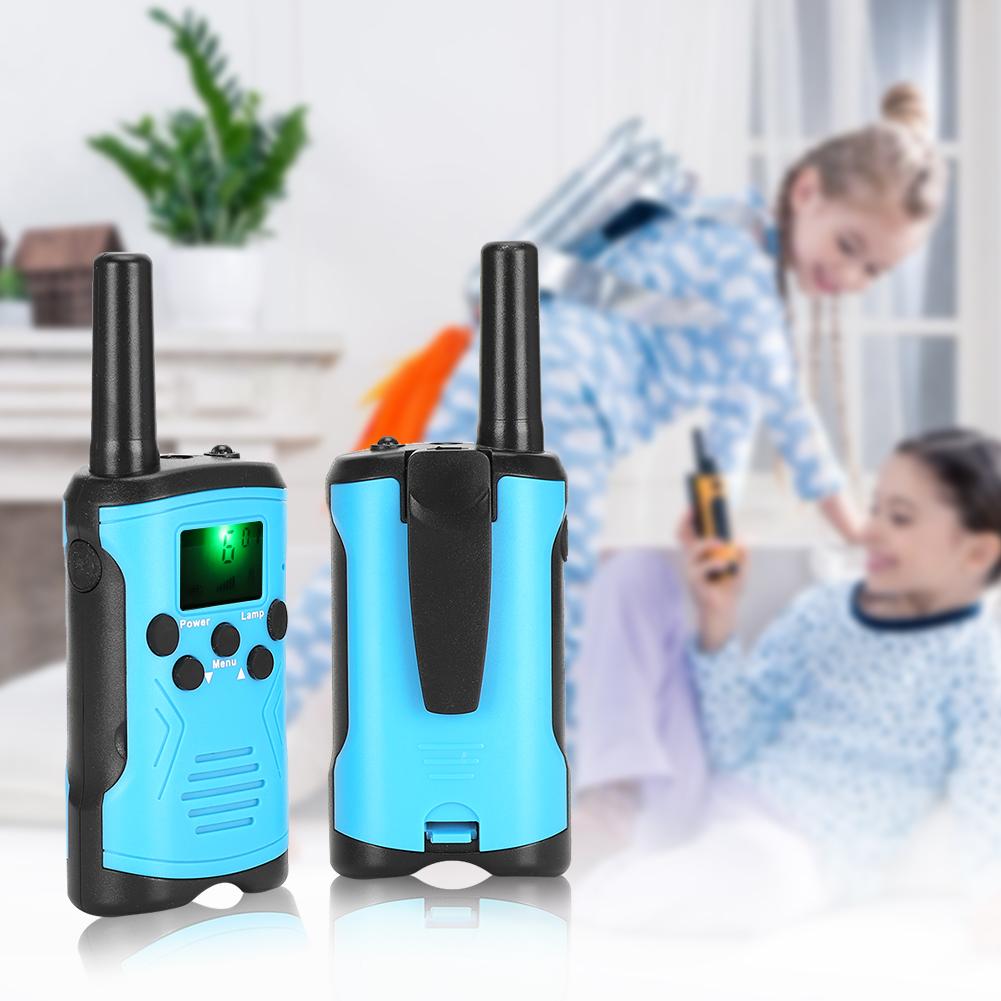 T50 2 PCS Children"s Walkie Talkie Outdoor  Interphone Walky Talky Toy 3KM(Blue )