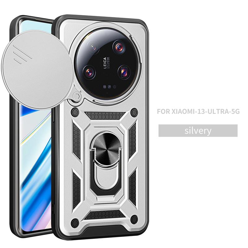 Mi 13 Ultra Case Shockproof Armor Phone Cases For Xiaomi Mi13 Ultra Mi 13ultra Car Magnetic Ring Holder Stand Back Cover