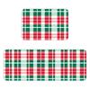 Christmas Kitchen Anti-slip Mat Carpet Flannel Doormat Two-piece Set
