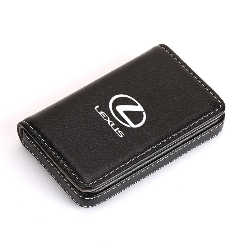 

2025 Leather Name Business Card ID Card Credit Card Holder Case Wallet For Lexus ES RX NX LS UX LM LX GX LC RZ IS CT GS RC HS