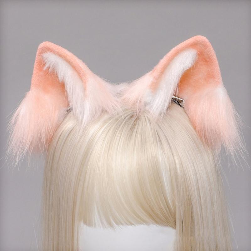 Animal Cosplays Headband Furry Ears Hair Accessories Hair Clip for Women Girls
