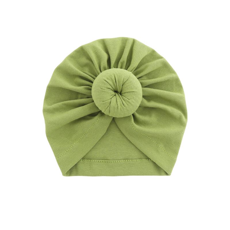 1Pc Knot Headwraps Caps Kid Toddler Beanie Bonnet Cotton Girl Turban Hat Infant Baby