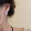 Bright Stars, Opal Love Stud Earrings Women'S Light Luxury Exquisite Temperament Versatile Fashion Ear Jewelry