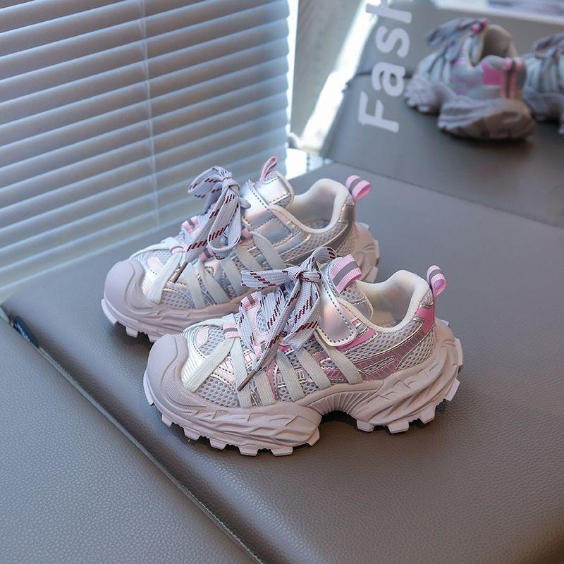 Children's dad shoes autumn new mesh breathable girls casual student versatile running sneakers