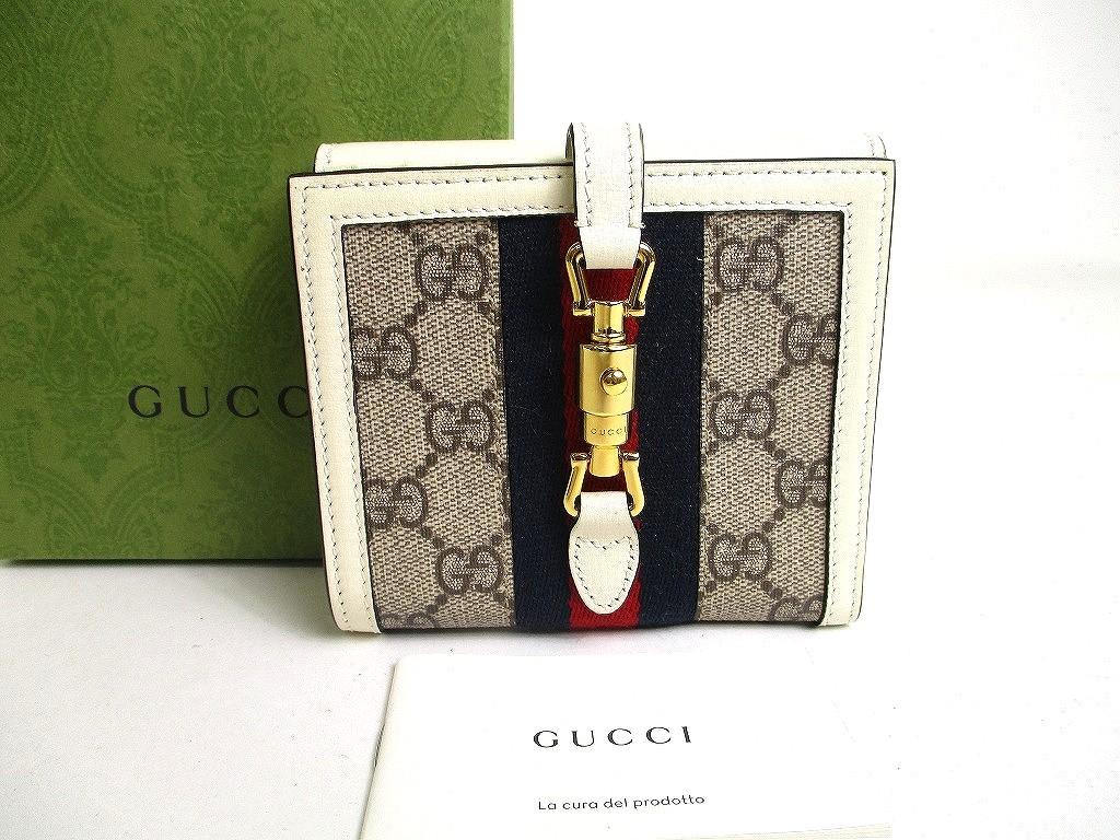 

Автентичний GUCCI GG Jackie 1961 Білий шкіряний двоскладний гаманець Компактний гаманець №a484 Відремонтований