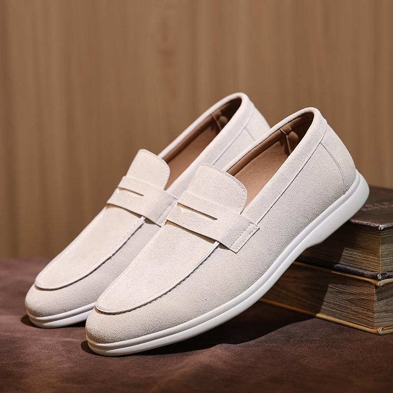 

Men s Classic Retro Penny Loafers Moccasins Suede Leather Fashion Men Slip-on Casual Shoes Mens Party Outdoor Driving Flats 38