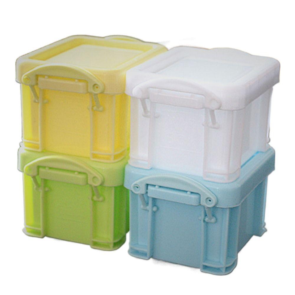

Candy Color Mini Buckle Storage Box Minimalism Desktop Organizer Box Stationery 11