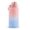 64 OZ/Halb-Gallonen-Wasserflasche, Motivierende Zeitmarkierung, mit Strohhalm und Bürste, Auslaufsicher, BPA-frei, Wiederverwendbar, Täglich genug Wasser trinken für Fitness, Fitnessstudio
