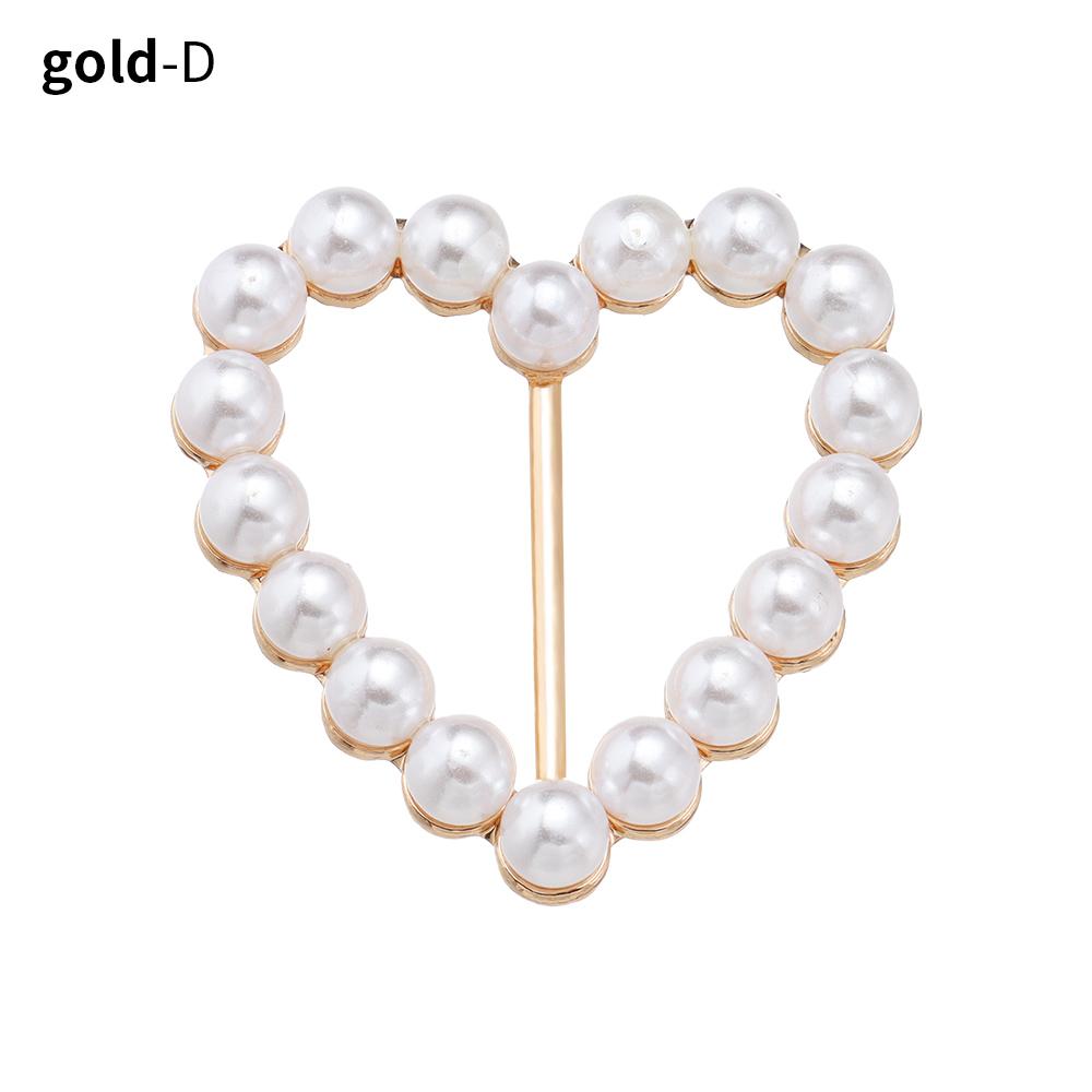 T-shirt Pearl Fixed Buckle Shirt Hem Decorative Buckle Silk Scarf Buckle Clothes Tighten Knotted Buckle Ring