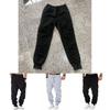 Calças de Moletom Jogger Masculinas em Mistura de Algodão Com Cintura Elástica e Cordão Ajustável