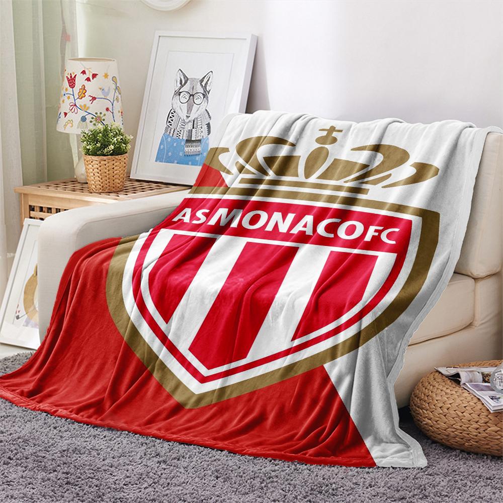 1PC AS Monaco F Print Flannel Blanket, High Quality Comfortable for All Seasons, Home Decor, Warmth and Comfort, Perfect for Christmas Gifts