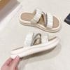 Wearing Platform Slippers for Women's Summer New Leisure Vacation Beach One-word Cool Slippers for Women