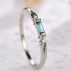 Huajie Minimalist Square Green Rhinestone Zircon Rings for Women Personality Daily Exquisite Ring Accessories Fashion