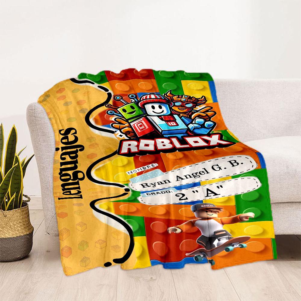 Roblox 257 Blanket Soft Warm Cozy Perfect for Office Office Chair Livingroom Four Seasons Universal Warmthful Decor Gift for Travel Home Birthdays