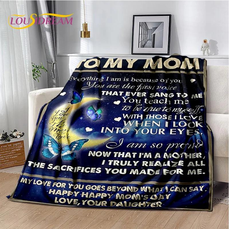Presente Agradecimento Para Minha Mãe Pai Esposa Marido Carta Presente Cobertor, Cobertor Macio para Casa Quarto Cama Piquenique Escritório Capa de Sofá