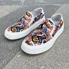 Summer New Men's Graffiti Printing Pattern Canvas Shoes Breathable Casual Slip On Walking Sneakers Footwear Flats