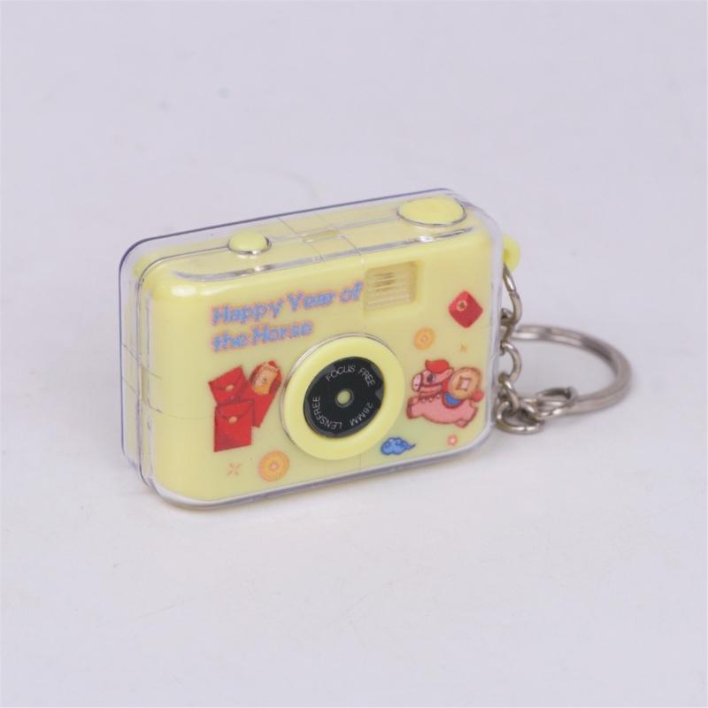 Plastic UV Camera Keychain With Double Sound Light Functions Camera Key Holder For Backpack Charm Gift Occasions