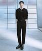 DRAW FIT Banded Tapered Slacks [Black]