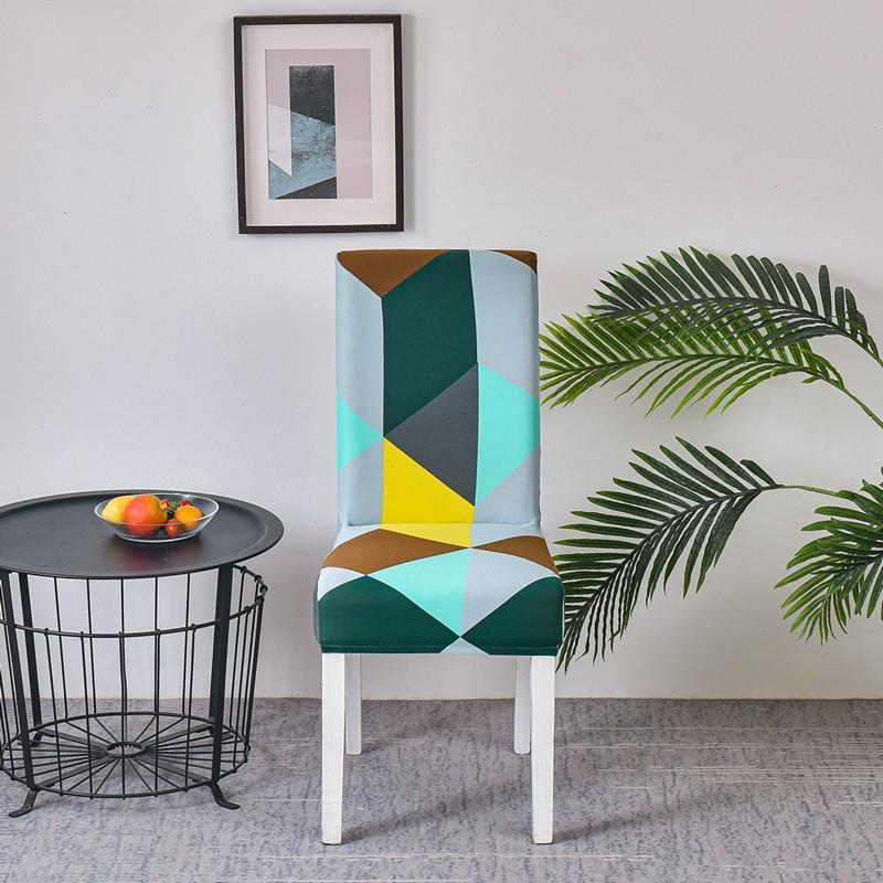 Universal Simple Chair Cover, One-Piece Elastic Dining Chair Cover, Plaid Household All-Inclusive Elastic Dust Cover
